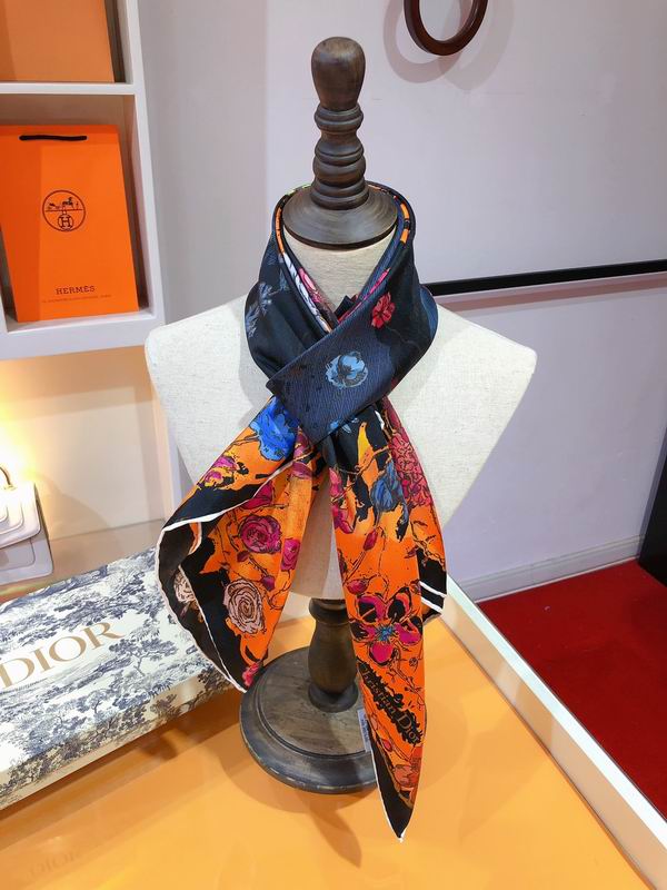 Dior silk scarf 90X90cm E44 (12)
